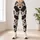 Cream and Black Cowhide Accents for Western Weekends and Everyday Country Lifestyle Leggings - 4