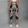 Cream and Black Cowhide Accents for Western Weekends and Everyday Country Lifestyle Leggings - 4