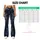Distressed Indigo Denim Texture for Everyday Casual Style and All-Season Wear Leggings - 7