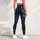 Distressed Indigo Denim Texture for Everyday Casual Style and All-Season Wear Leggings - 5