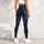 Distressed Indigo Denim Texture for Everyday Casual Style and All-Season Wear Leggings - 5
