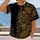 Golden Floral Sugar Skull for Day of the Dead Celebrations and Gothic Style All-over Print Unisex T-shirt - 2