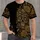 Golden Floral Sugar Skull for Day of the Dead Celebrations and Gothic Style All-over Print Unisex T-shirt - 4