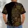 Golden Floral Sugar Skull for Day of the Dead Celebrations and Gothic Style All-over Print Unisex T-shirt - 6