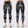 Monochrome Skull And Raven Motifs For Alternative Streetwear And Halloween Night Style Leggings - 3