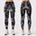 Monochrome Skull And Raven Motifs For Alternative Streetwear And Halloween Night Style Leggings - 1