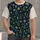 Navy Christmas Trees, Bells and Snowflakes for Festive Holiday Celebrations and Parties All-over Print Unisex T-shirt - 1