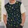 Navy Christmas Trees, Bells and Snowflakes for Festive Holiday Celebrations and Parties All-over Print Unisex T-shirt - 6