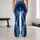 Indigo Crumpled Denim Texture for Coastal Getaways, Weekend Outings, and City Strolls Leggings - 10