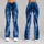 Indigo Crumpled Denim Texture for Coastal Getaways, Weekend Outings, and City Strolls Leggings - 9