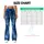 Indigo Crumpled Denim Texture for Coastal Getaways, Weekend Outings, and City Strolls Leggings - 7