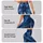 Indigo Crumpled Denim Texture for Coastal Getaways, Weekend Outings, and City Strolls Leggings - 2