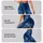 Indigo Crumpled Denim Texture for Coastal Getaways, Weekend Outings, and City Strolls Leggings - 8