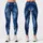 Indigo Crumpled Denim Texture for Coastal Getaways, Weekend Outings, and City Strolls Leggings - 3