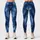 Indigo Crumpled Denim Texture for Coastal Getaways, Weekend Outings, and City Strolls Leggings - 1