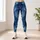 Indigo Crumpled Denim Texture for Coastal Getaways, Weekend Outings, and City Strolls Leggings - 6