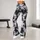 Black And White Tie Dye Swirls For Everyday Streetwear And Relaxed Weekend Outings Leggings - 10