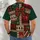 Red Green Holiday Patchwork with Bow and Reindeer for Christmas Party Style All-over Print Unisex T-shirt - 6