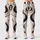 Ivory Black And Sand Abstract Line Art For Modern Casual And Office Style Leggings - 3