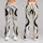 Ivory Black And Sand Abstract Line Art For Modern Casual And Office Style Leggings - 9
