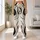 Ivory Black And Sand Abstract Line Art For Modern Casual And Office Style Leggings - 11