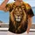 Golden Lion Face With Amber Mane For Bold Outdoor Style And Everyday Adventure Wear All-over Print Unisex T-shirt - 2