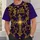 Purple Golden Cross Faith and Baroque Scrollwork for Worship and Christian Devotion All-over Print Unisex T-shirt - 5