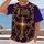 Purple Golden Cross Faith and Baroque Scrollwork for Worship and Christian Devotion All-over Print Unisex T-shirt - 2