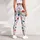 Red Blue Wildflowers on Ivory for Breezy Beach Days and Fresh Summer Outings for Her Leggings - 6