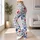 Red Blue Wildflowers on Ivory for Breezy Beach Days and Fresh Summer Outings for Her Leggings - 12
