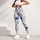 Red Blue Wildflowers on Ivory for Breezy Beach Days and Fresh Summer Outings for Her Leggings - 5