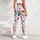 Red Blue Wildflowers on Ivory for Breezy Beach Days and Fresh Summer Outings for Her Leggings - 4