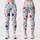 Red Blue Wildflowers on Ivory for Breezy Beach Days and Fresh Summer Outings for Her Leggings - 1
