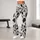 Black Botanical Blooms for Everyday Outings and Relaxed Commuting Leggings - 10