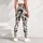 Black Botanical Blooms for Everyday Outings and Relaxed Commuting Leggings - 6