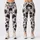 Black Botanical Blooms for Everyday Outings and Relaxed Commuting Leggings - 1