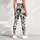 Black Botanical Blooms for Everyday Outings and Relaxed Commuting Leggings - 4