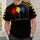 Black Gold Football Laces and Color Splash for Game Day Style All-over Print Unisex T-shirt - 5