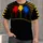 Black Gold Football Laces and Color Splash for Game Day Style All-over Print Unisex T-shirt - 4