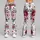Rouge Rose Blossoms on Ivory for Garden Parties and Breezy Coastal Summer Getaways Leggings - 9