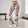 Rouge Rose Blossoms on Ivory for Garden Parties and Breezy Coastal Summer Getaways Leggings - 11