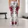 Rouge Rose Blossoms on Ivory for Garden Parties and Breezy Coastal Summer Getaways Leggings - 10