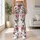 Rouge Rose Blossoms on Ivory for Garden Parties and Breezy Coastal Summer Getaways Leggings - 12