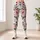 Rouge Rose Blossoms on Ivory for Garden Parties and Breezy Coastal Summer Getaways Leggings - 4