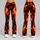 Fiery Orange and Red Flames for Halloween Parties and Bold Autumn Style All Season Leggings - 9