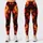 Fiery Orange and Red Flames for Halloween Parties and Bold Autumn Style All Season Leggings - 3