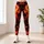 Fiery Orange and Red Flames for Halloween Parties and Bold Autumn Style All Season Leggings - 4