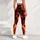 Fiery Orange and Red Flames for Halloween Parties and Bold Autumn Style All Season Leggings - 6