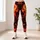 Fiery Orange and Red Flames for Halloween Parties and Bold Autumn Style All Season Leggings - 6