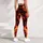 Fiery Orange and Red Flames for Halloween Parties and Bold Autumn Style All Season Leggings - 4